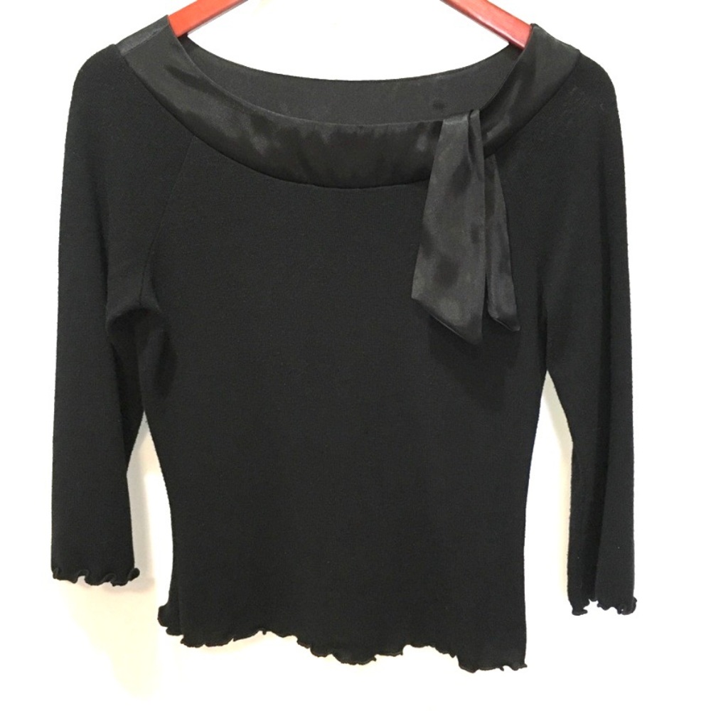 A Byer Tie Cowl Collar Raglan Sleeves VTG Large
